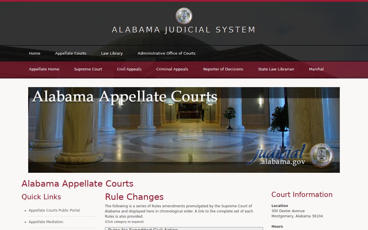 Alabama court rules source for Choctaw County court records