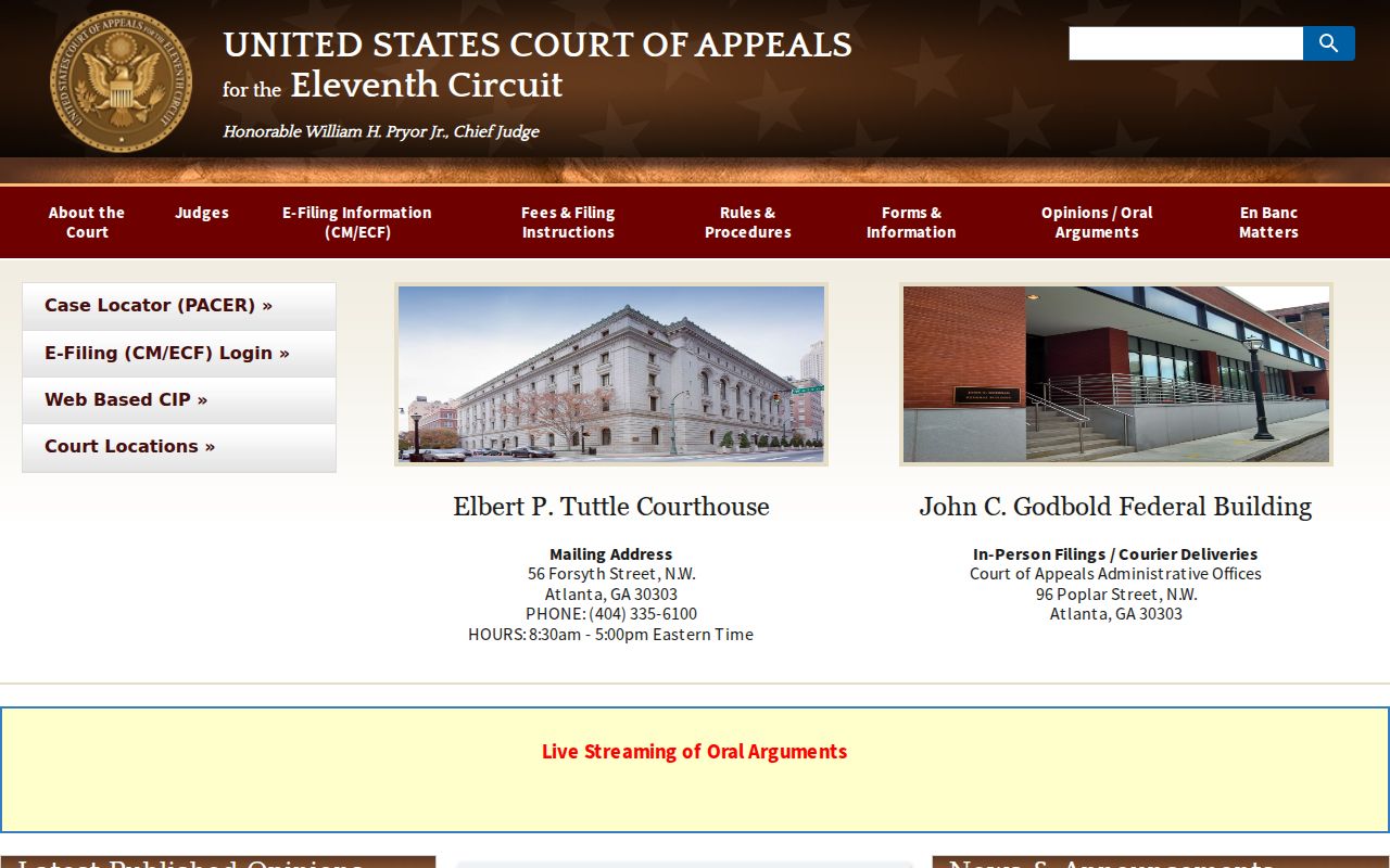 Pennington court record routing to the Eleventh Circuit for federal appeals